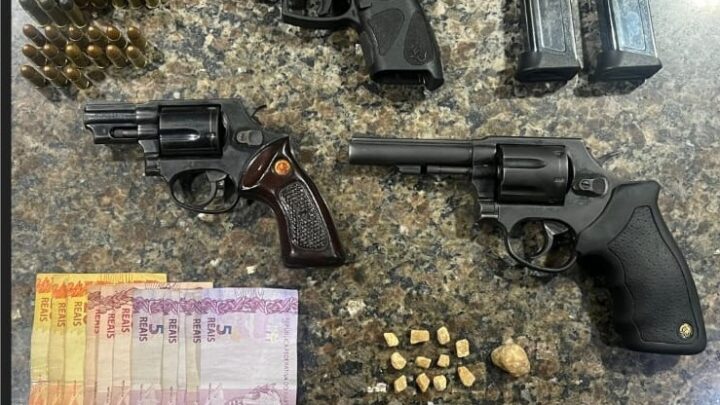 PM captura cinco integrantesde quadrilha e apreende armas