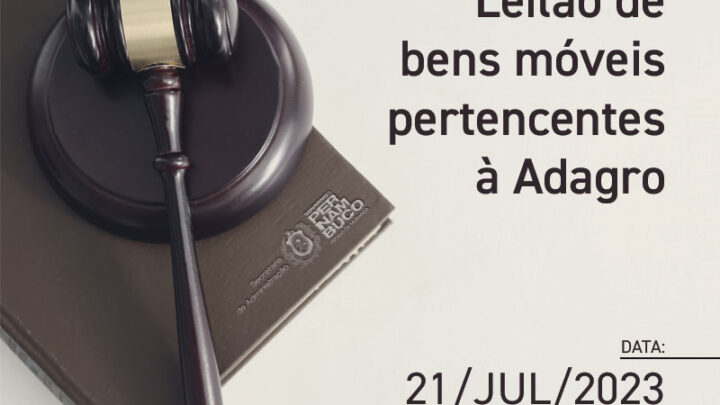 Secretaria de Administração-PE realiza 2º Leilão de Bens Móveis de 2023 na modalidade online