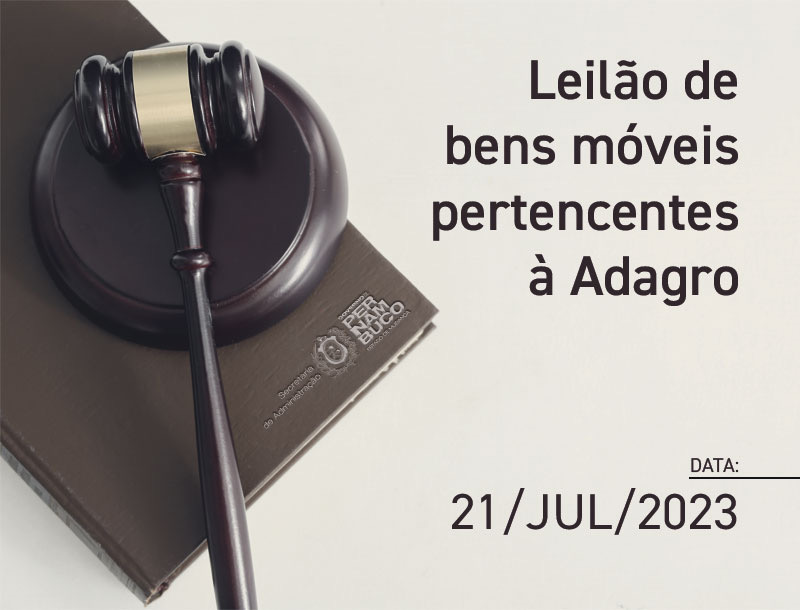 Secretaria de Administração-PE realiza 2º Leilão de Bens Móveis de 2023 na modalidade online