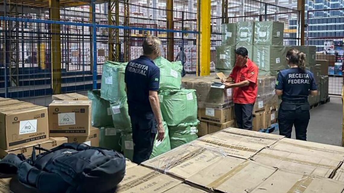 Receita Federal apreende 13,5 toneladas de mercadorias importadas de forma irregular