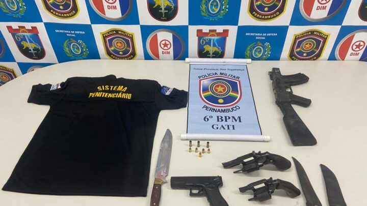 PM apreende armas e prende três suspeitos