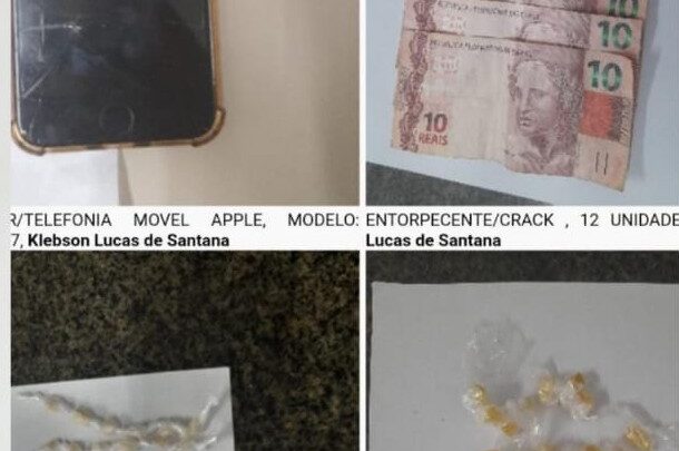 PM captura suspeitode tráfico de drogas