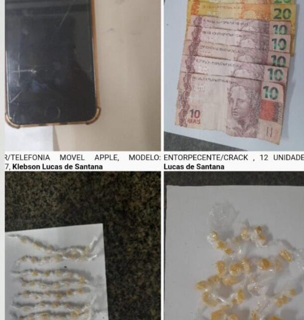 PM captura suspeitode tráfico de drogas