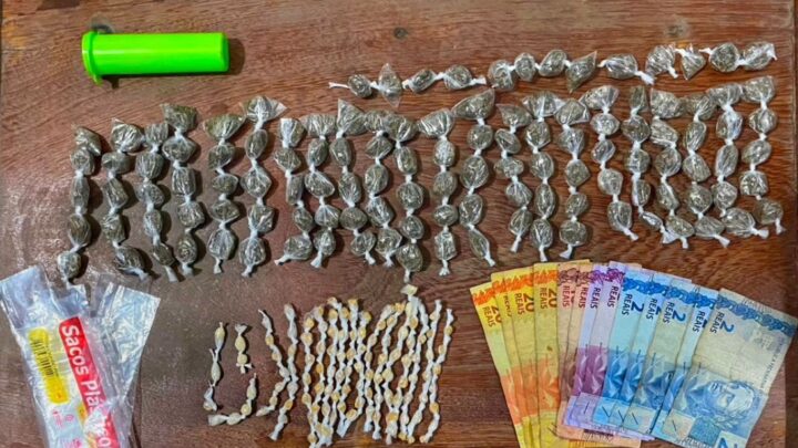 Trio é preso por tráfico: maconha e cocaína