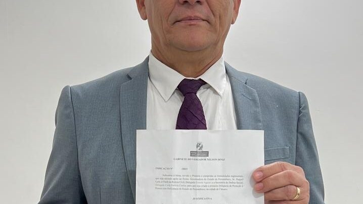 Vereador Nelson Diniz solicita instalação da 1ª Delegacia de Proteção à Pessoa com Deficiência do Estado de Pernambuco, em Caruaru