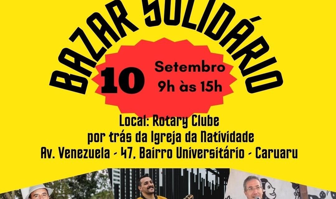 Fraternidade Espírita Emmanuel realiza bazar solidário em Caruaru, neste domingo (10)
