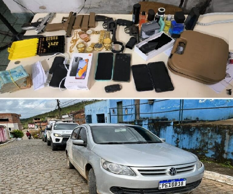 PMPE prende dois indivíduos que estavam com carro roubado e armas de fogo