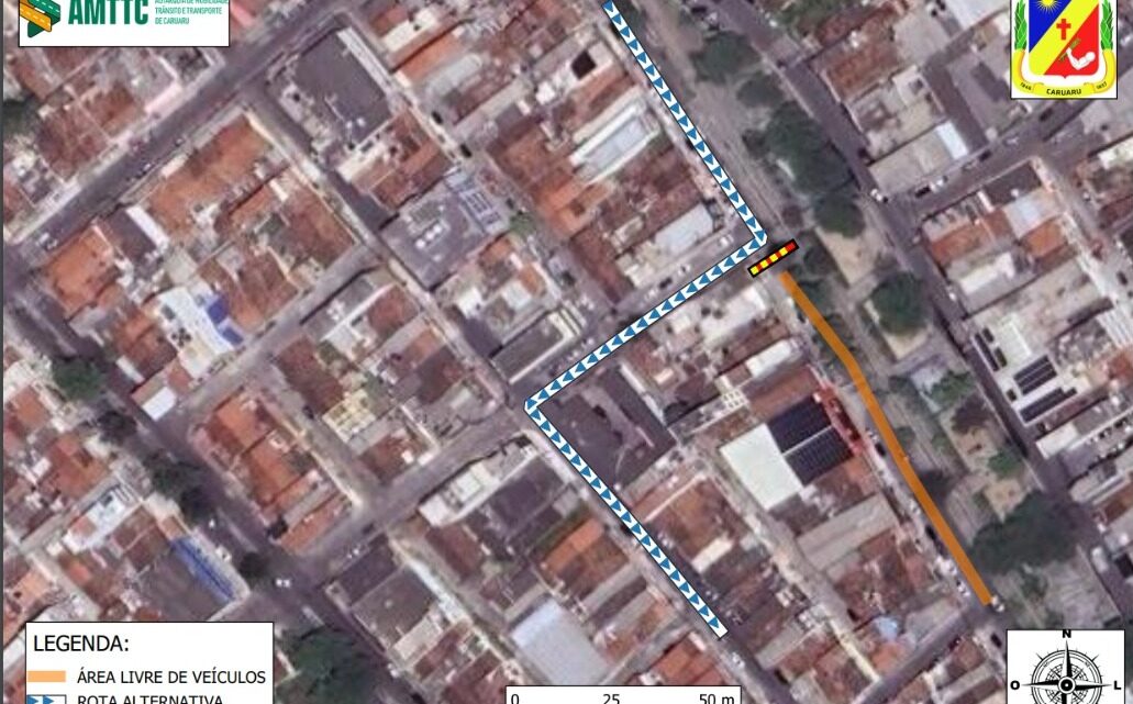 Trecho de avenida será bloqueado para obra da Compesa em Caruaru