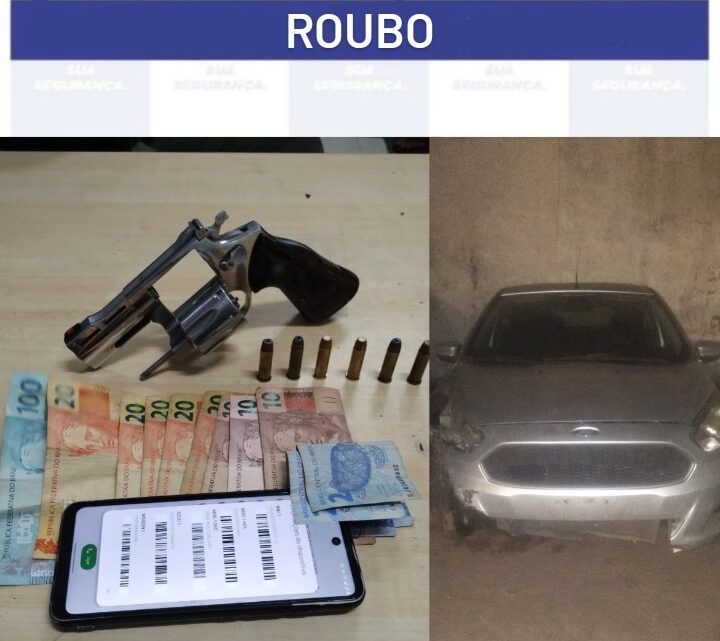 Três indivíduos que estavam com um veículo roubado são detidos