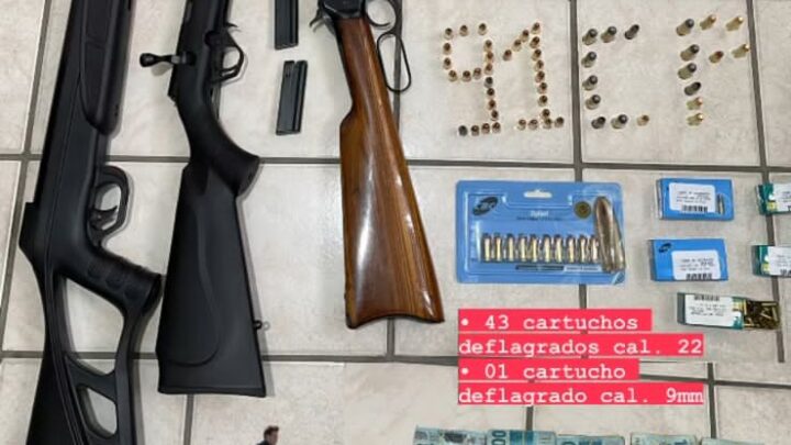 Polícia Civil apreende armas de fogo sem registro e munições de vários calibres