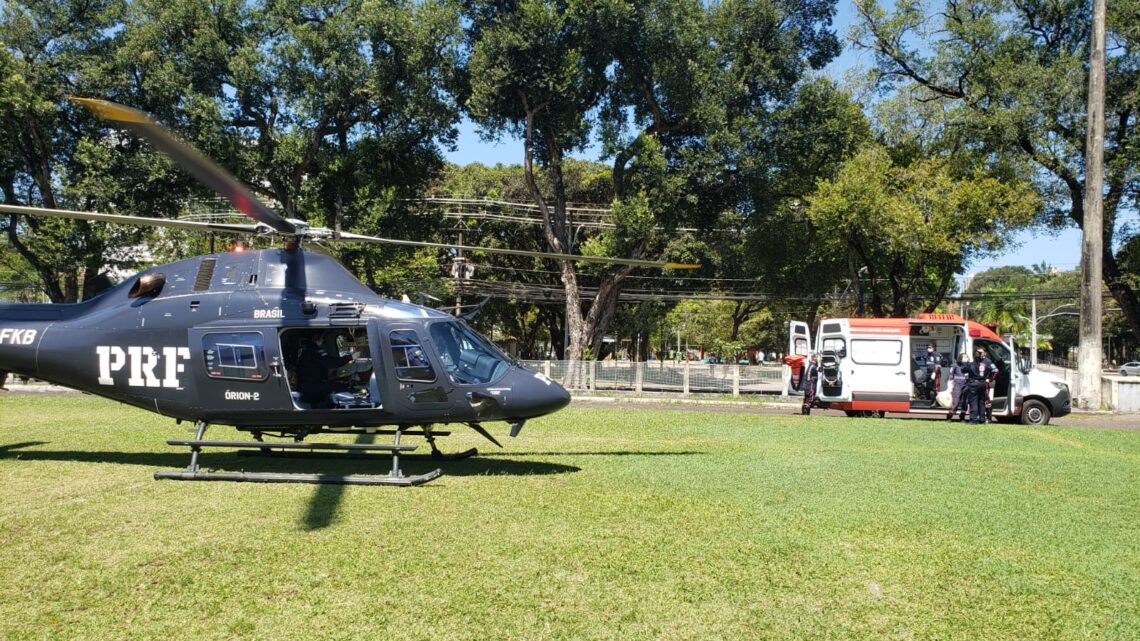 Paciente sofre parada cardíaca em João Alfredo e é transportada de helicóptero até Recife