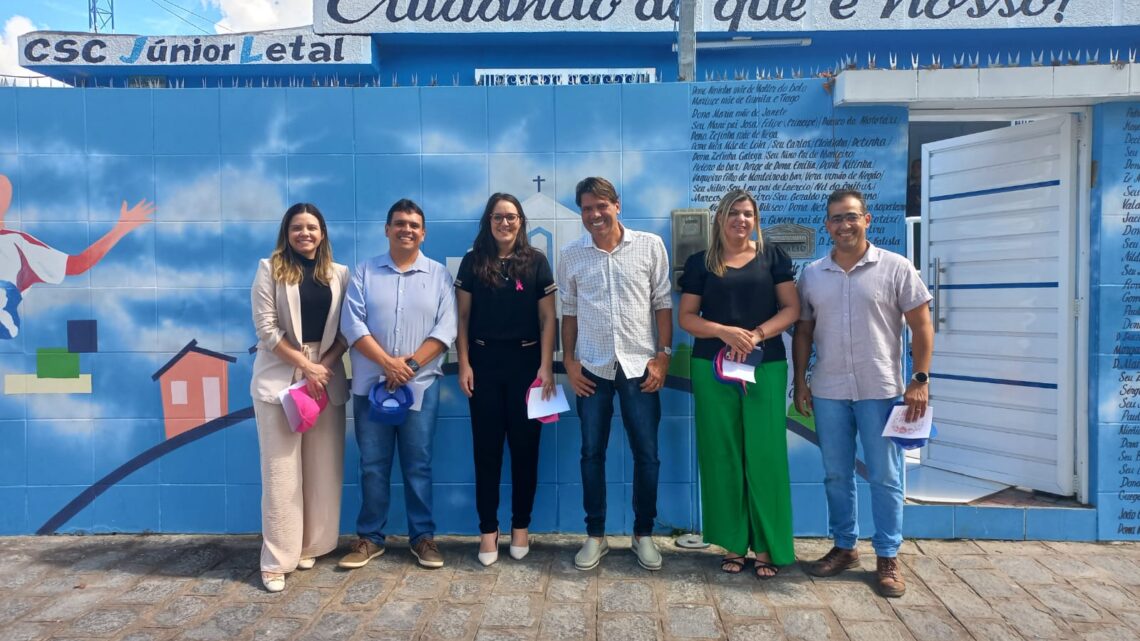 Secretárias, presidente da Urb, presidente e vice da Ceaca visitam o Centro Social Comunitário Júnior Letal no bairro Agamenon