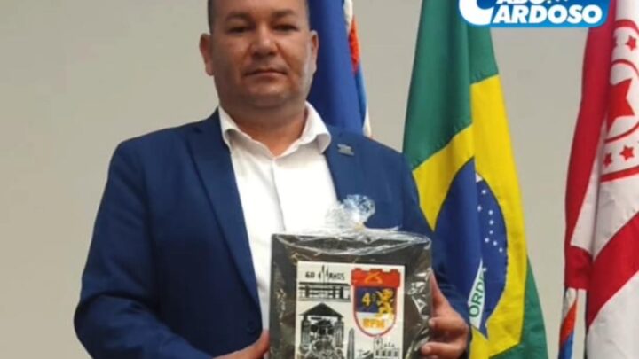 Vereador Cabo Cardoso é homenageado no aniversário de 60 anos do 4° BPM