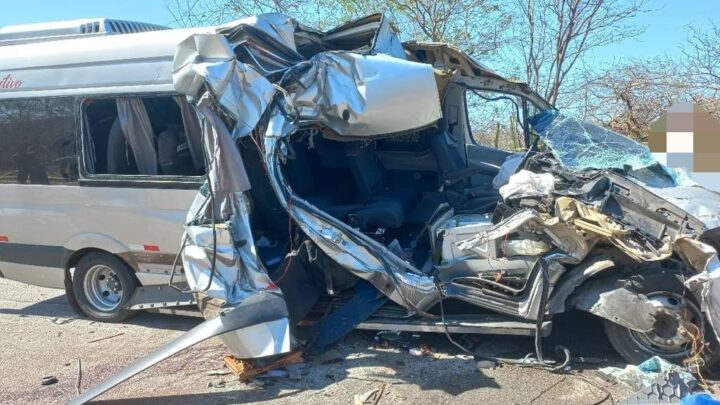Sete mortes e vários feridos após van colidir em caminhão