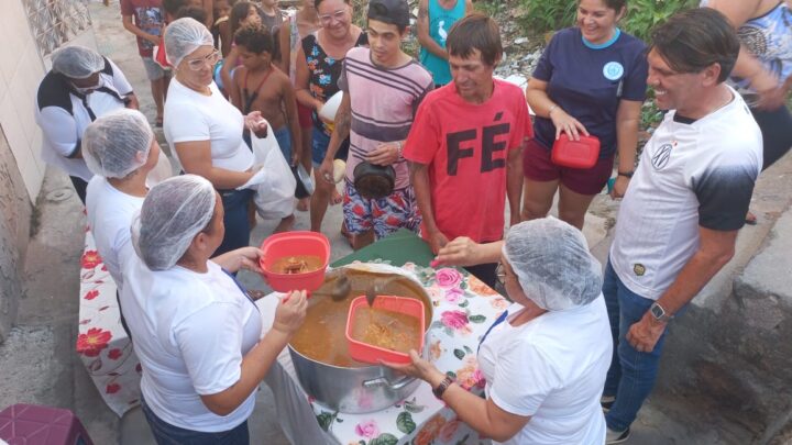Júnior Letal realiza Sopão e Bazar Solidário no bairro Santa Rosa