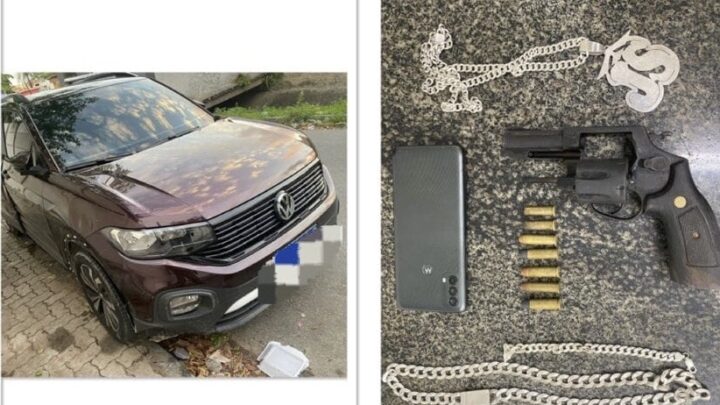 Ex-presidiário é preso com carro clonado e arma de fogo