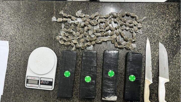 PM apreende mais de 4kg de maconha