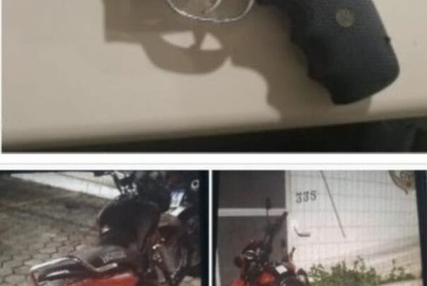 PM prende suspeitos de homicídio e apreende arma de fogo