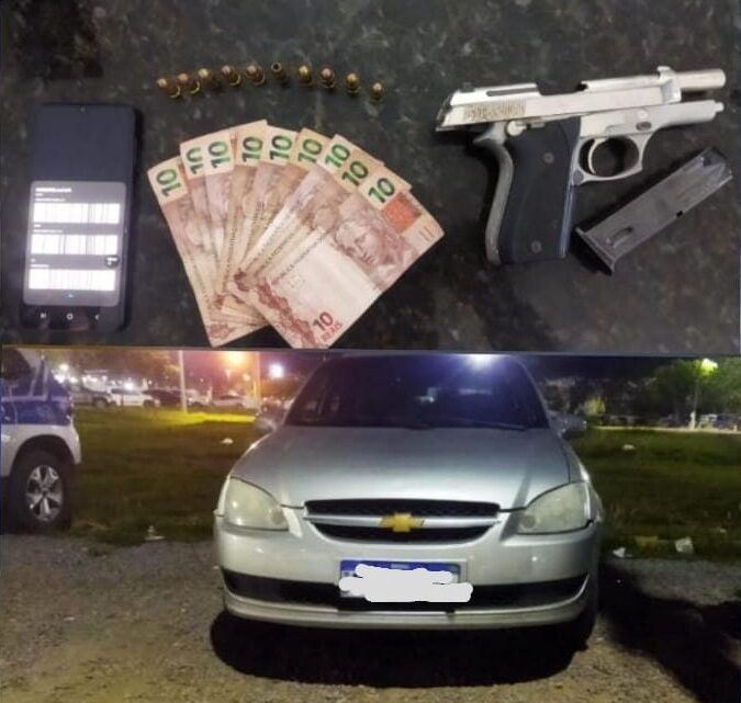 PM recupera carro roubado e prende dois suspeitos em Caruaru