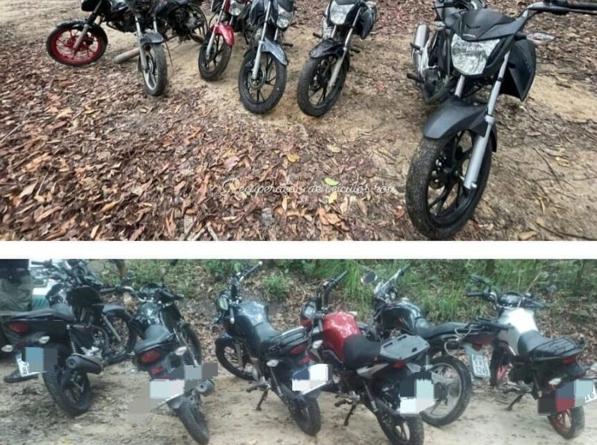 PM recupera seis motocicletas e uma deles já em processo de desmanche