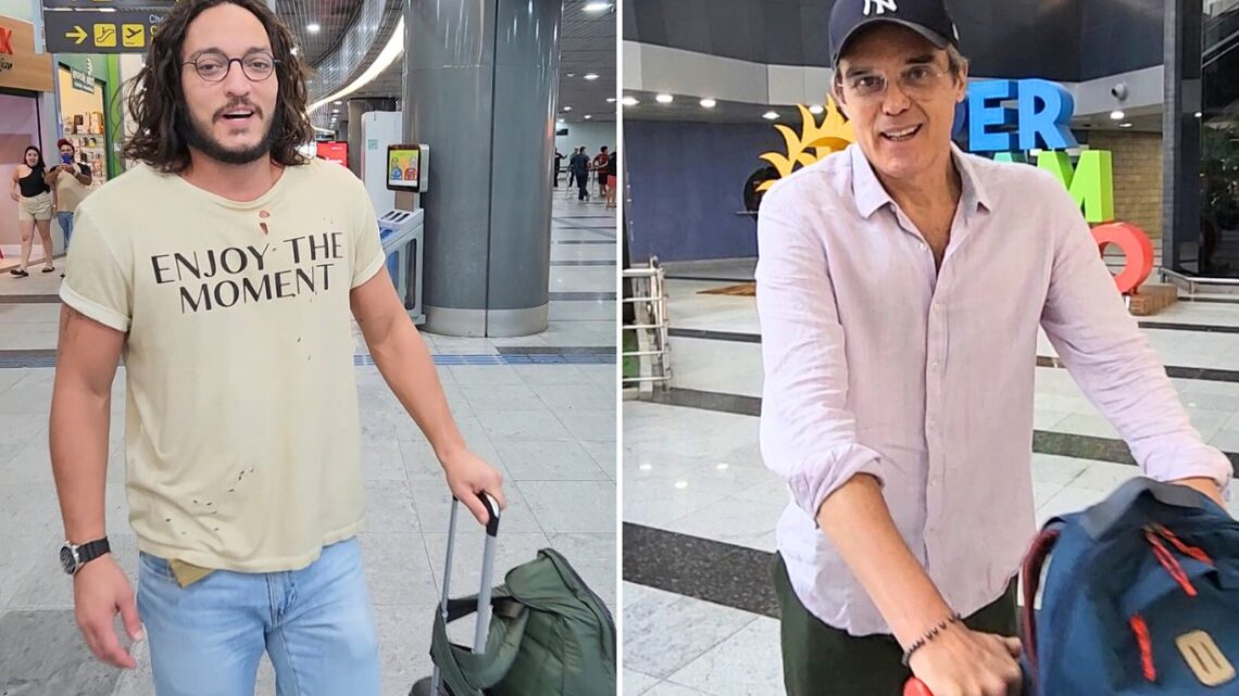 Artistas Allan Souza Lima e Dalton Vigh desembarcam no Recife e vão para Nova Jerusalém