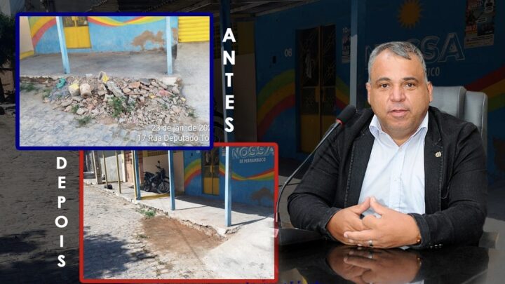 Vereador  Maurício Caruaru comemora a retirada de metralhas em ruas de Caruaru