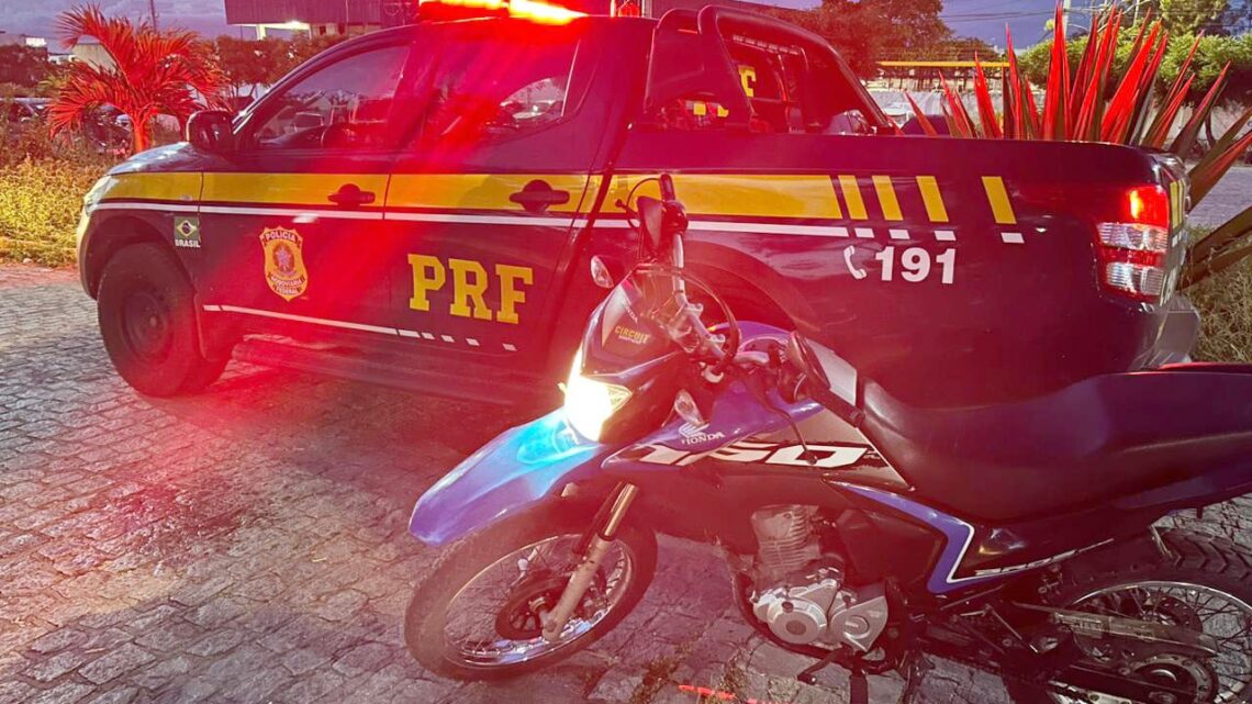 Após fuga por 12 Km, suspeito de assalto é detido com moto roubada na BR 104