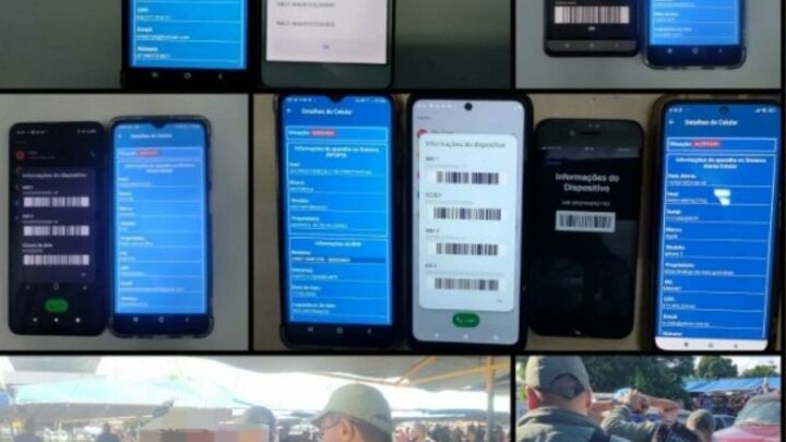 PM prende 05 pessoas feira livre com celulares com queixa de roubos