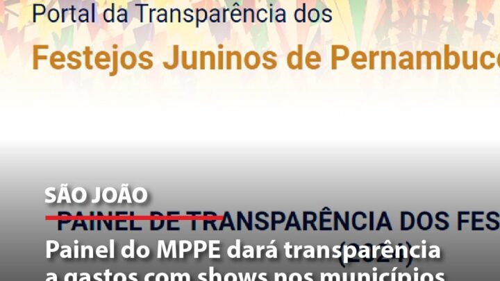 São João: Painel do MPPE dará transparência a gastos com shows nos municípios