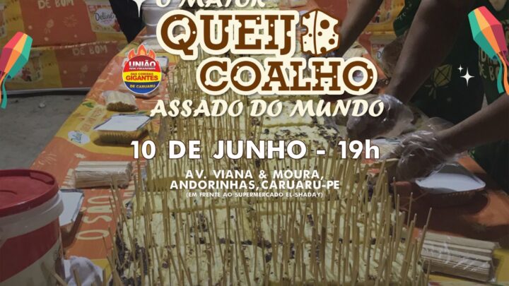Festa do Maior Queijo de Coalho Assado será realizada no bairro Andorinhas, em Caruaru