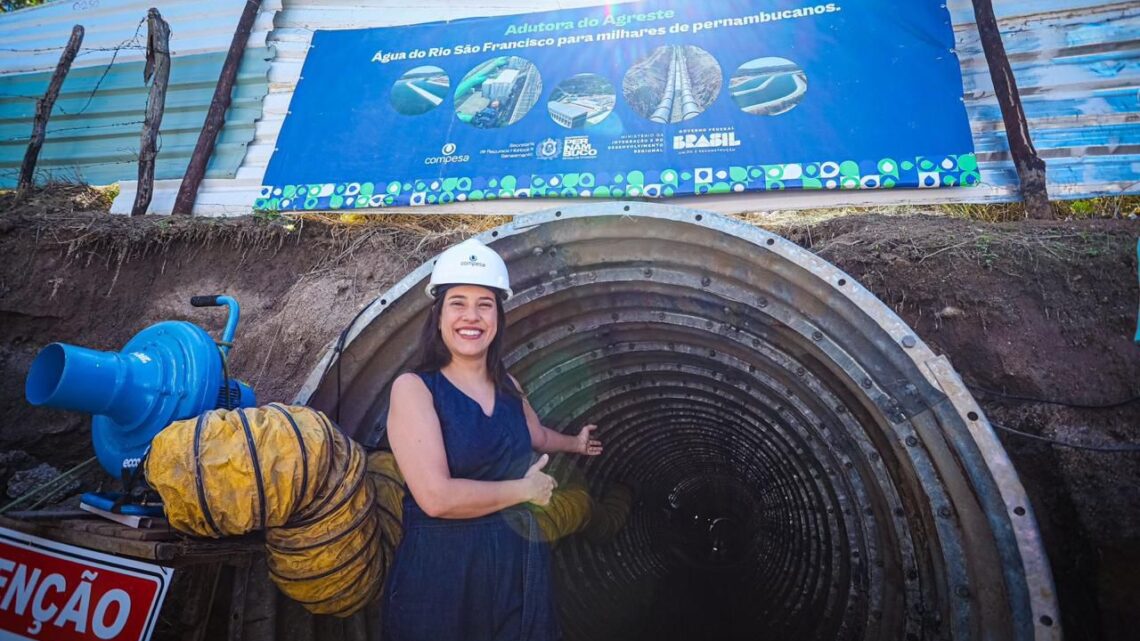 Em Caruaru, governadora Raquel Lyra vistoria instalação de túnel da Adutora do Agreste e a obra do Parque Janelas para o Rio Em Caruaru, governadora Raquel Lyra vistoria instalação de túnel da Adutora do Agreste e a obra do Parque Janelas para o Rio