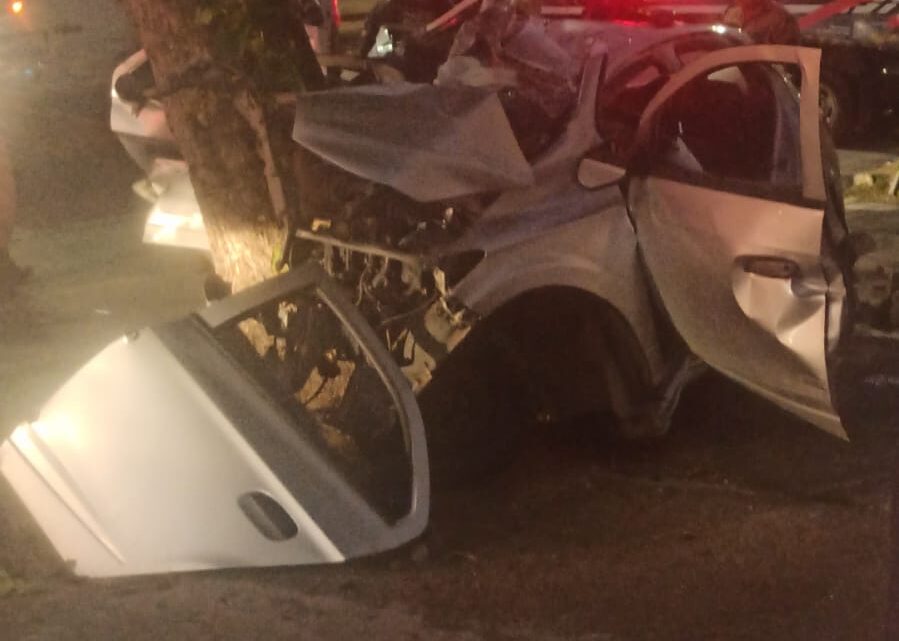 Cinco pessoas morrem e uma fica ferida, após carro colidir em árvore Cinco pessoas morrem e uma fica ferida, após carro colidir em árvore