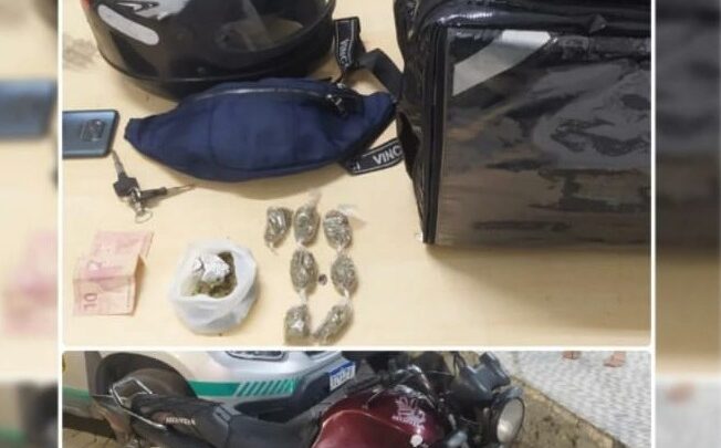 Homem é preso em flagrante entregando drogas junto com comida japonesa