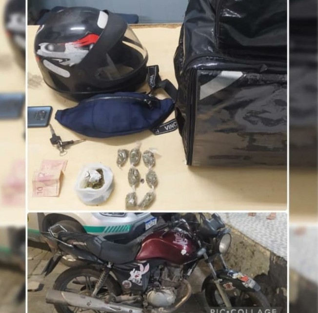 Homem é preso em flagrante entregando drogas junto com comida japonesa