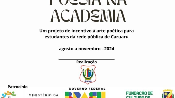 Projeto Poesia na Academia em três escolas de Caruaru