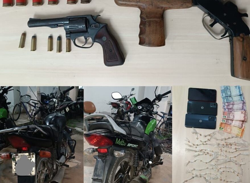 Dois homens são detidos com armas e drogas