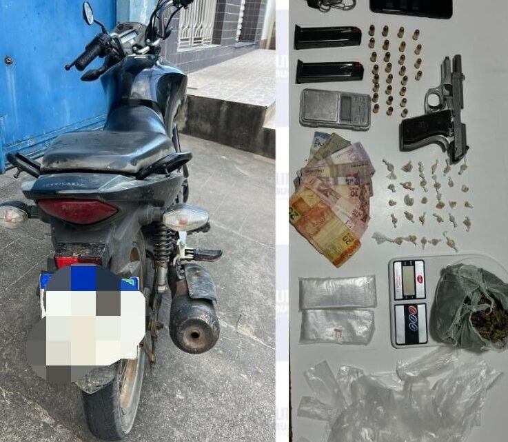 PM prende homem com arma, drogas e balança de precisão