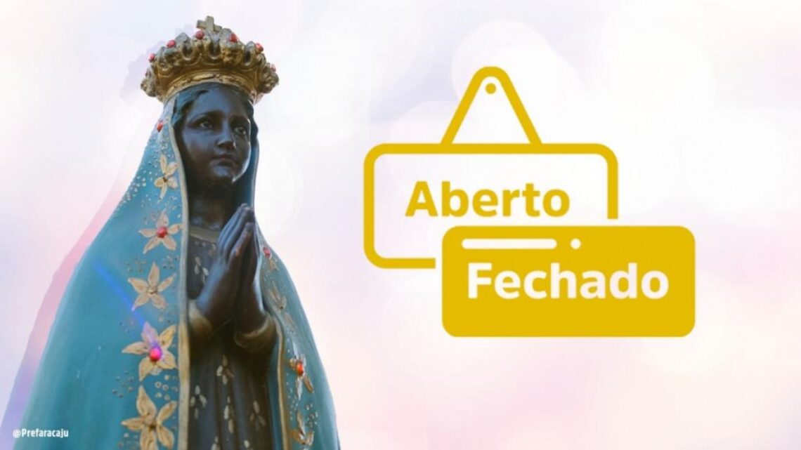 Confira o que abre e fecha no feriado da Padroeira do Brasil, neste sábado (12) Confira o que abre e fecha no feriado da Padroeira do Brasil, neste sábado (12)