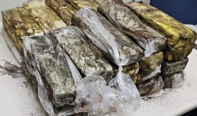 Mulher é presa com 22 kg de maconha dentro de mala em micro-ônibus