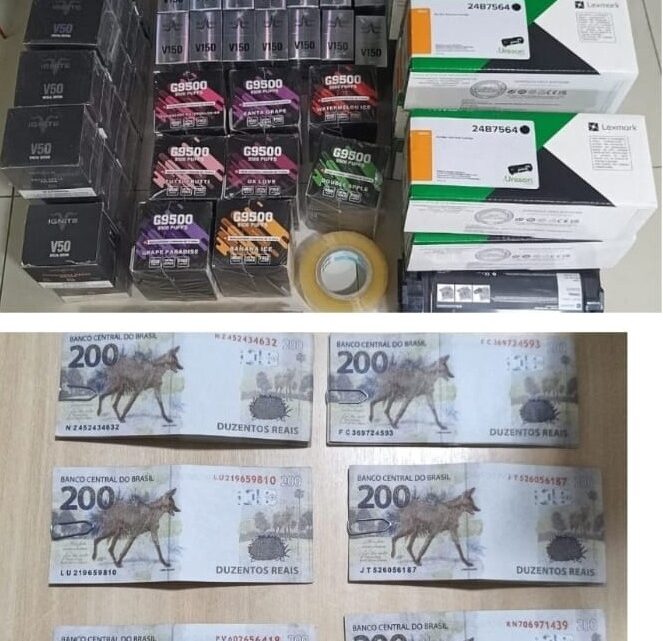 PM apreende notas falsas e cigarros contrabandeados em Caruaru