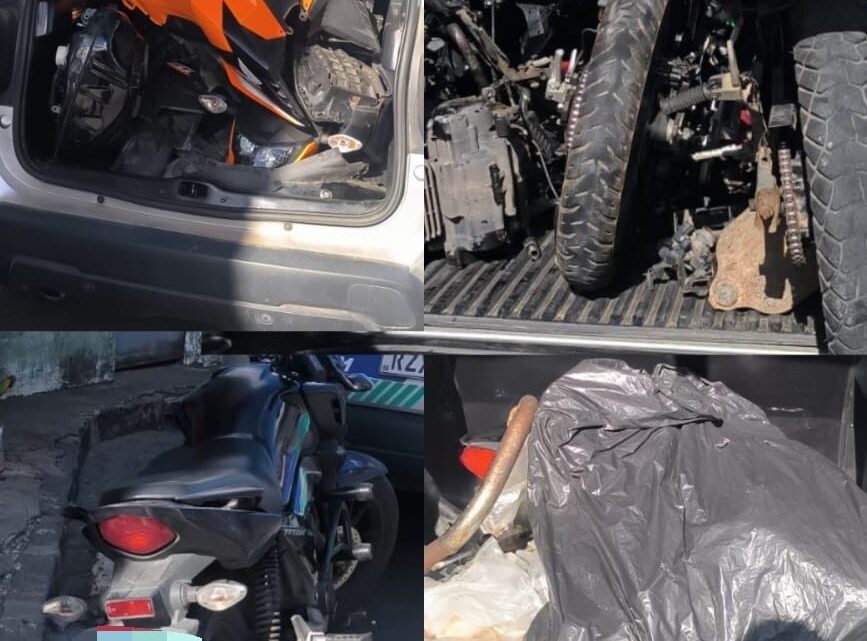 PM descobre desmanche de motos e mulher é presa