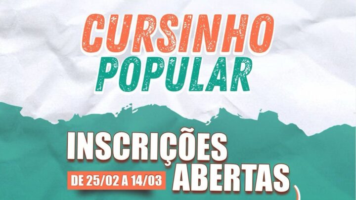 Inscrições abertas para o Cursinho Popular Edilson de Góis em Caruaru