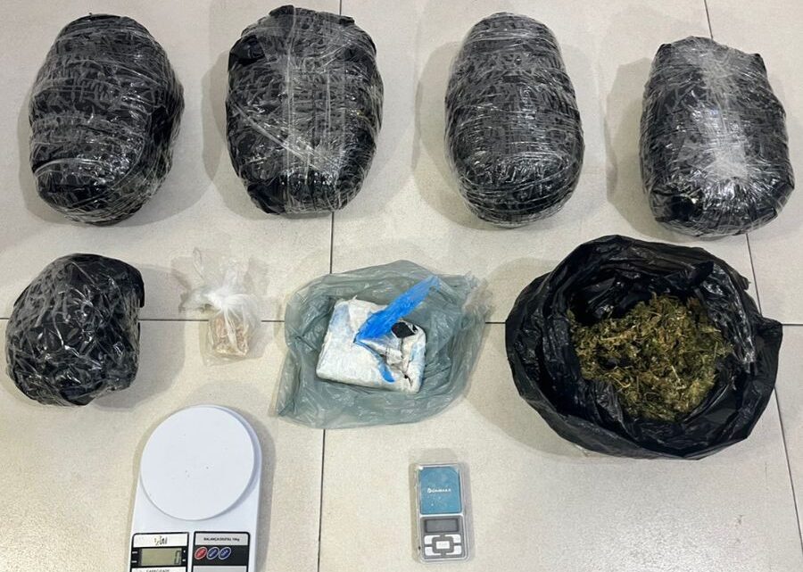 Homem é preso com quase 5kg de maconha
