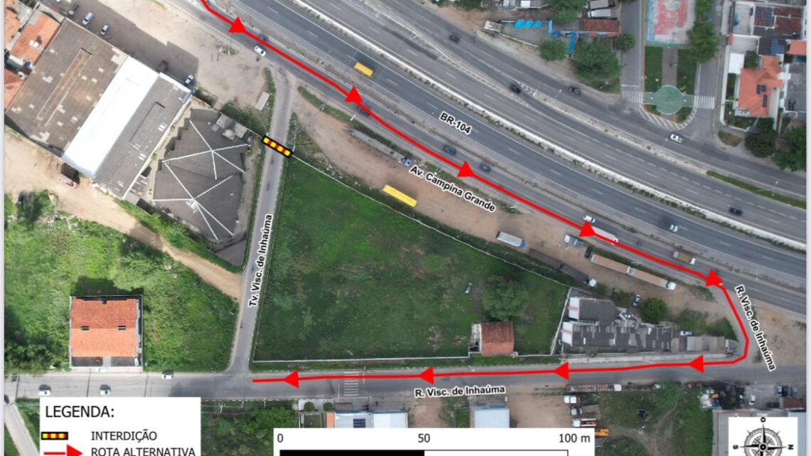 Trecho da Travessa Visconde de Inhaúma em Caruaru será interditado