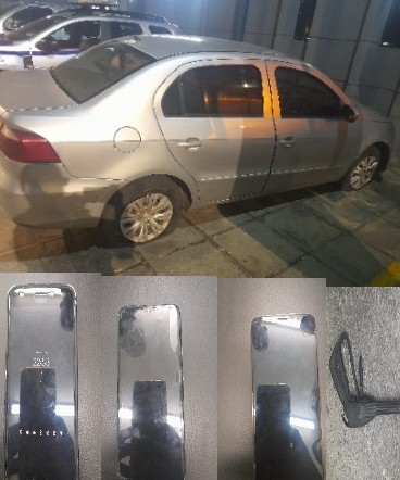 PM recupera veiculo roubado e prende dois suspeitos