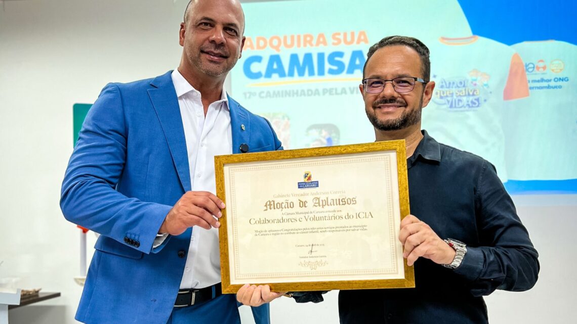 Vereador Anderson Correia homenageia colaboradores e voluntários do ICIA