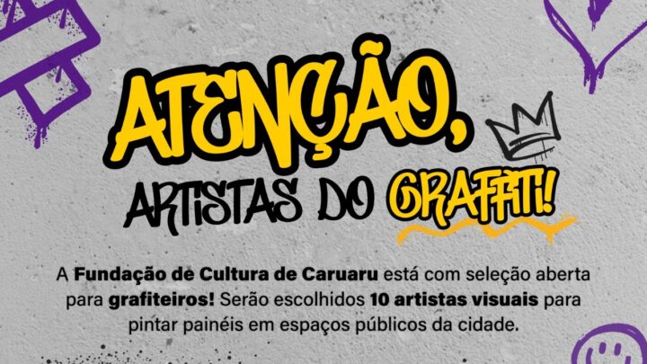 Fundação de Cultura de Caruaru abre seleção para artistas visuais de grafitti