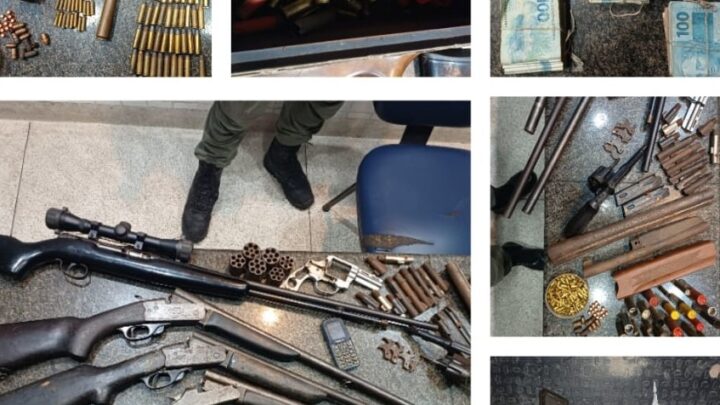 PM apreende grande arsenal de armas