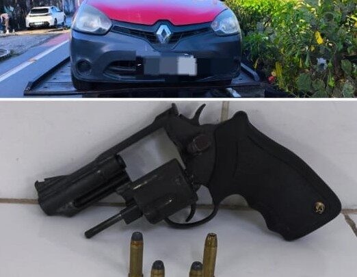 PM prende suspeitos e recupera carro roubado