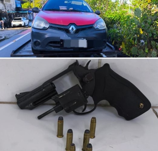 PM prende suspeitos e recupera carro roubado